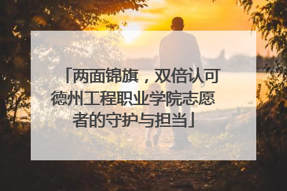 两面锦旗，双倍认可德州工程职业学院志愿者的守护与担当