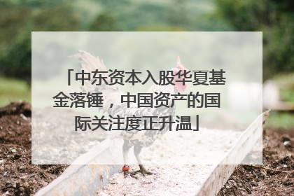 中东资本入股华夏基金落锤，中国资产的国际关注度正升温