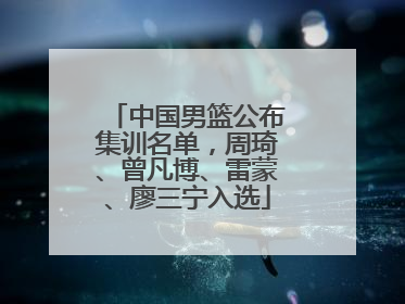 中国男篮公布集训名单，周琦、曾凡博、雷蒙、廖三宁入选