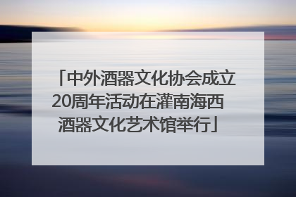 中外酒器文化协会成立20周年活动在灌南海西酒器文化艺术馆举行