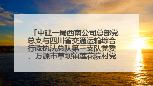 中建一局西南公司总部党总支与四川省交通运输综合行政执法总队第三支队党委、万源市草坝镇莲花院村党支部开展党建联建