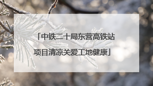 中铁二十局东营高铁站项目清凉关爱工地健康