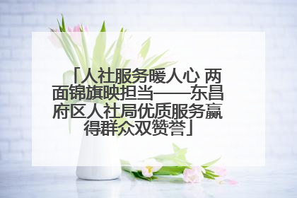 人社服务暖人心 两面锦旗映担当——东昌府区人社局优质服务赢得群众双赞誉