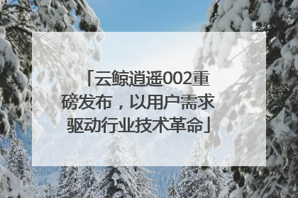 云鲸逍遥002重磅发布，以用户需求驱动行业技术革命
