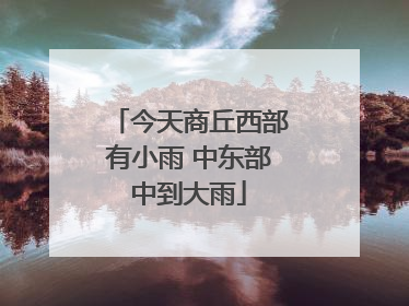今天商丘西部有小雨 中东部中到大雨