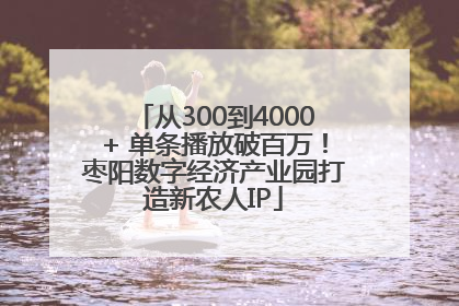 从300到4000+ 单条播放破百万！枣阳数字经济产业园打造新农人IP