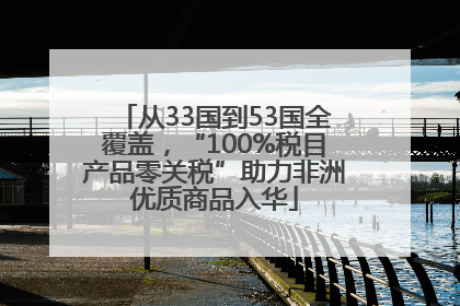 从33国到53国全覆盖，“100%税目产品零关税”助力非洲优质商品入华