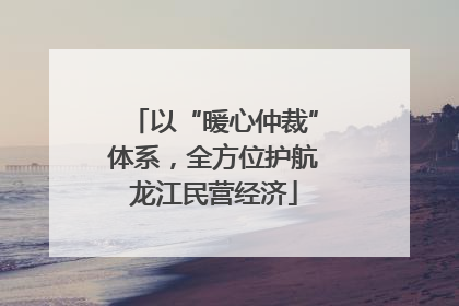 以“暖心仲裁”体系，全方位护航龙江民营经济