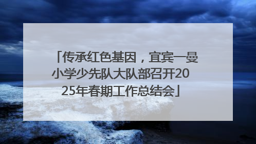 传承红色基因，宜宾一曼小学少先队大队部召开2025年春期工作总结会