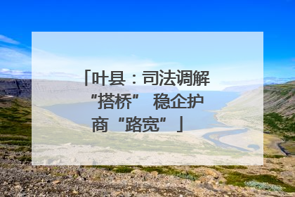叶县：司法调解“搭桥” 稳企护商“路宽”