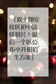 双十翔安校区初中这样划片！最后一个区公布小升初招生方案