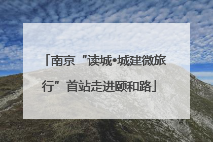 南京“读城•城建微旅行”首站走进颐和路