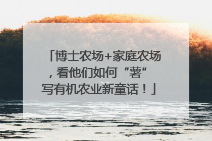 博士农场+家庭农场，看他们如何“薯” 写有机农业新童话！