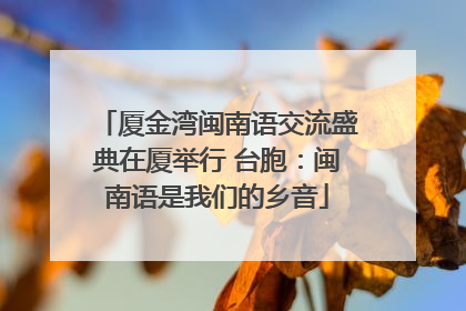 厦金湾闽南语交流盛典在厦举行 台胞：闽南语是我们的乡音