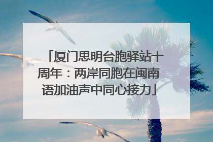 厦门思明台胞驿站十周年：两岸同胞在闽南语加油声中同心接力