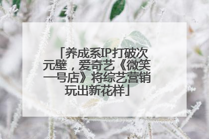 养成系IP打破次元壁，爱奇艺《微笑一号店》将综艺营销玩出新花样