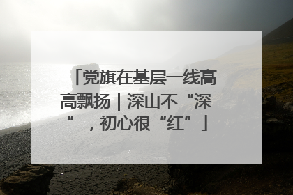 党旗在基层一线高高飘扬｜深山不“深”，初心很“红”