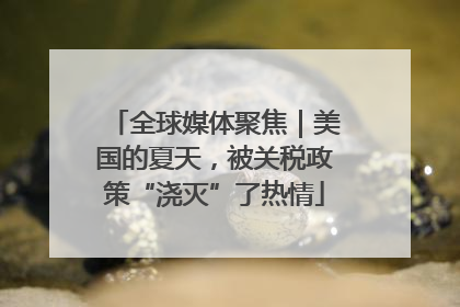 全球媒体聚焦｜美国的夏天，被关税政策“浇灭”了热情