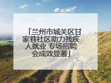 兰州市城关区甘家巷社区助力残疾人就业 专场招聘会成效显著