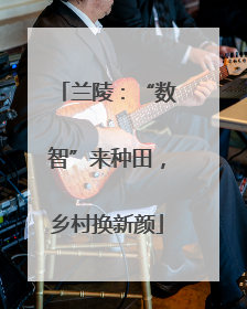 兰陵：“数智”来种田，乡村换新颜