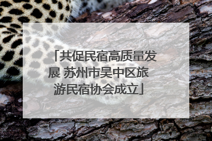 共促民宿高质量发展 苏州市吴中区旅游民宿协会成立