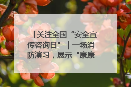 关注全国“安全宣传咨询日”｜一场消防演习，展示“康康”应急实力