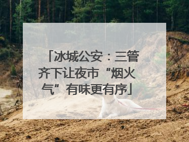 冰城公安：三管齐下让夜市“烟火气”有味更有序