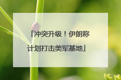 冲突升级！伊朗称计划打击美军基地