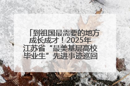到祖国最需要的地方成长成才！2025年江苏省“最美基层高校毕业生”先进事迹巡回宣讲会在宁启动
