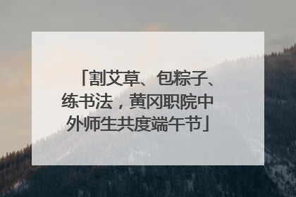 割艾草、包粽子、练书法，黄冈职院中外师生共度端午节