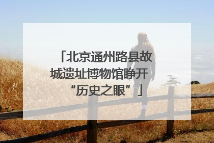 北京通州路县故城遗址博物馆睁开“历史之眼”