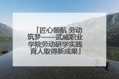 匠心领航 劳动筑梦——武威职业学院劳动研学实践育人取得新成果