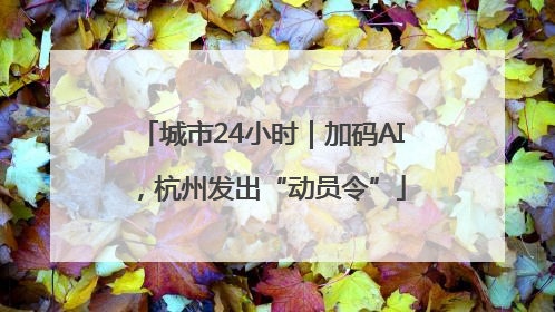 城市24小时｜加码AI，杭州发出“动员令”