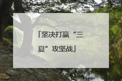 坚决打赢“三夏”攻坚战