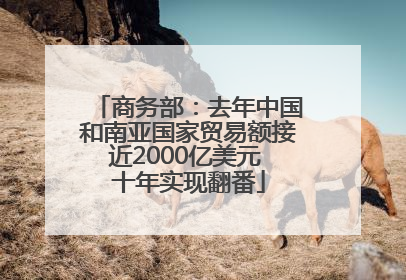 商务部：去年中国和南亚国家贸易额接近2000亿美元 十年实现翻番
