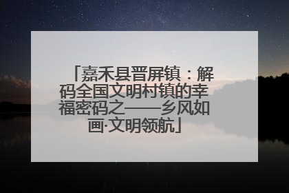 嘉禾县晋屏镇：解码全国文明村镇的幸福密码之——乡风如画·文明领航