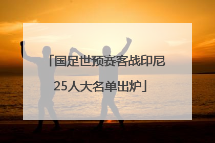国足世预赛客战印尼25人大名单出炉
