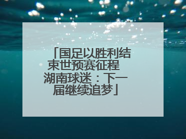 国足以胜利结束世预赛征程 湖南球迷：下一届继续追梦