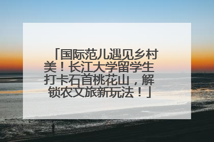 国际范儿遇见乡村美！长江大学留学生打卡石首桃花山，解锁农文旅新玩法！