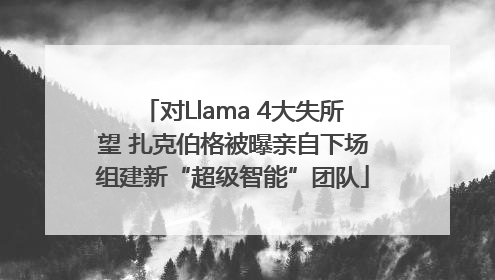 对Llama 4大失所望 扎克伯格被曝亲自下场组建新“超级智能”团队