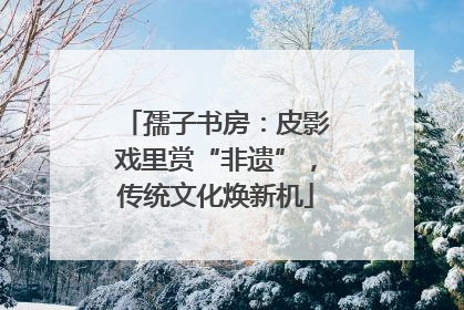 孺子书房：皮影戏里赏“非遗”，传统文化焕新机