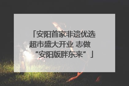 安阳首家非遗优选超市盛大开业 志做“安阳版胖东来”