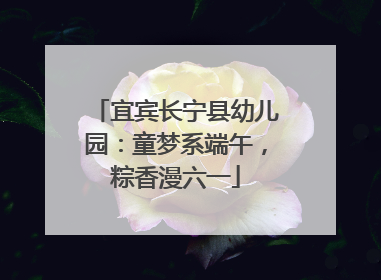 宜宾长宁县幼儿园：童梦系端午，粽香漫六一
