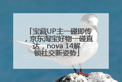 宝藏UP主一碰即传，京东淘宝好物一碰直达，nova 14解锁社交新姿势