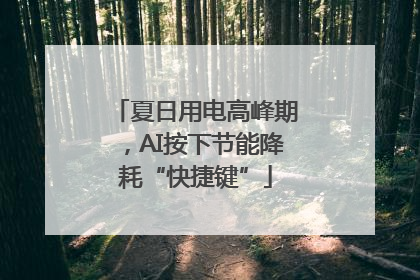 夏日用电高峰期，AI按下节能降耗“快捷键”