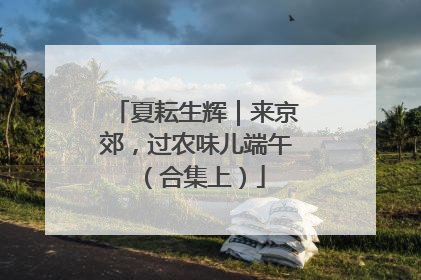 夏耘生辉｜来京郊，过农味儿端午（合集上）