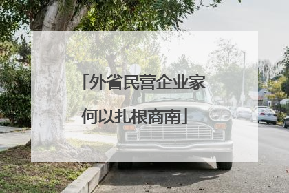 外省民营企业家何以扎根商南