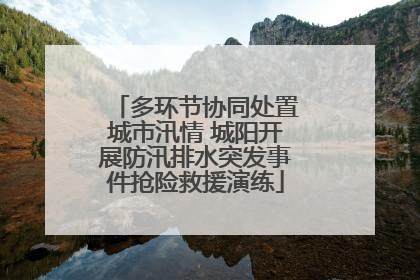 多环节协同处置城市汛情 城阳开展防汛排水突发事件抢险救援演练