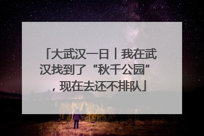 大武汉一日︱我在武汉找到了“秋千公园”，现在去还不排队