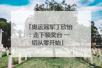 奥运冠军丁欣怡：走下领奖台 一切从零开始